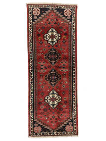75X202 Alfombra Oriental Shiraz Alfombra Alfombra De Pasillo Negro/Rojo Oscuro (Lana, Persia/Irán)