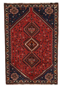 Alfombra Shiraz 159X238 Negro/Rojo Oscuro (Lana, Persia/Irán)