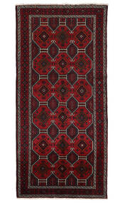 Alfombra Oriental Belouch 127X267 Negro/Rojo Oscuro (Lana, Persia/Irán)