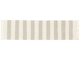 Cotton stripe Alfombra - Gris / Blanco crudo