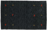Gabbeh loom Two Lines - Negro / Gris
